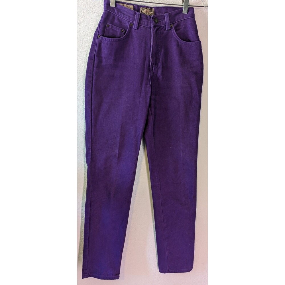 Express Exp No 4 Women's Purple Jeans Tapered Size (3/4) (26x30) Vintage (786)